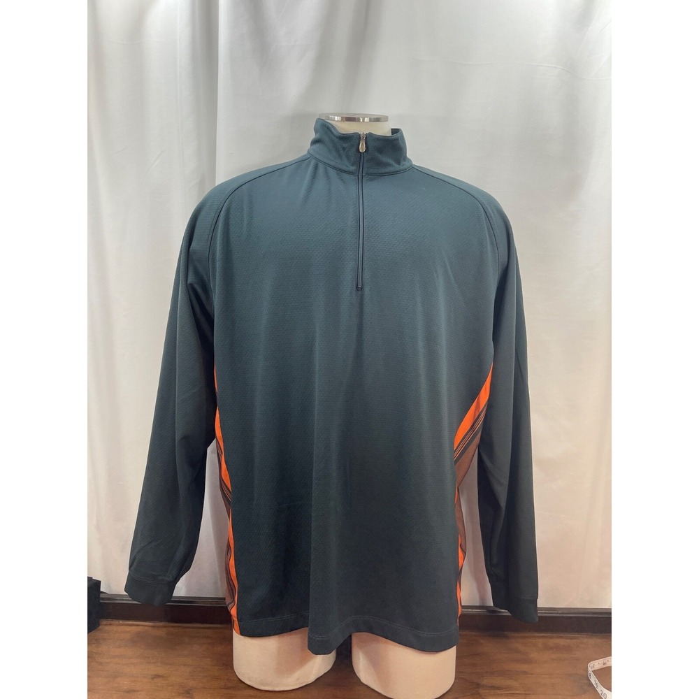 Nike Fit Dry Knit  Golf 1/4 Zip Men Sz XL Moc Neck Pullover Steel Gray Nice
